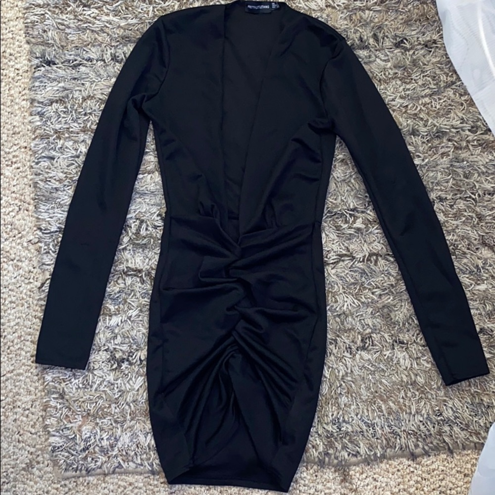 Plunge ruched dress